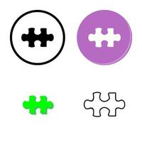 Unique Puzzle Piece Vector Icon