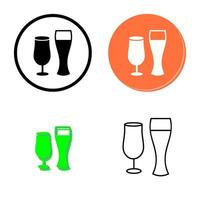 Unique Beer Glasses Vector Icon