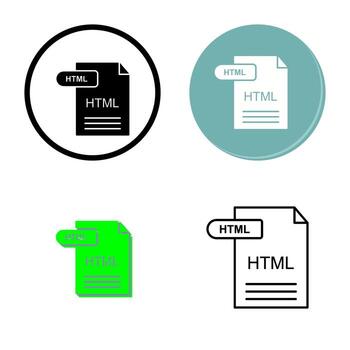 icono de vector html