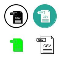 icono de vector csv