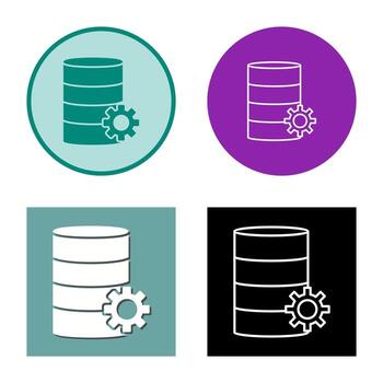 icono de vector de gestión de base de datos único