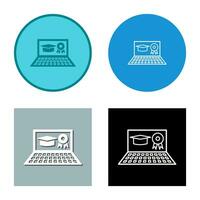 Unique Online Degree Vector Icon