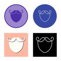 icono de vector de barba y bigote