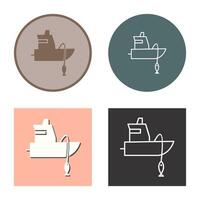 Fishing Boat Vector Icon