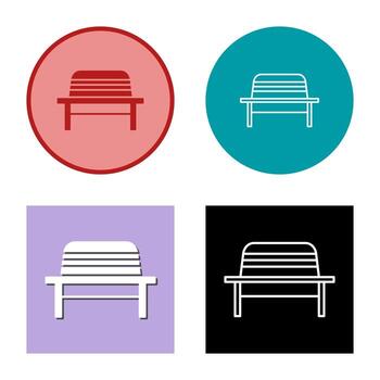 icono de vector de banco de jardín