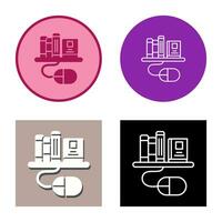 Digital Library Vector Icon