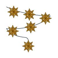 snowflake christmas lamp illustration vector