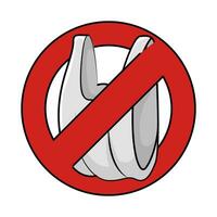 no trash plastic bag illustration vector