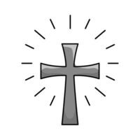 easter cross illustration vector