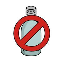 trash  bottle with no sign illustration vector