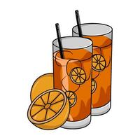 lemon beverage illustration vector