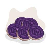 taro purple sweet potato illustration vector