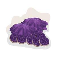 taro purple sweet potato illustration vector