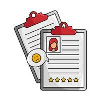 feedback customer in file illustration vector