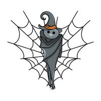 bat  halloween illustration vector