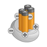 batería eléctrico ilustración vector