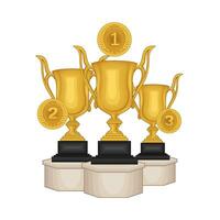 trophy gold winner illustration vector