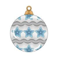 star blue in  bell decoration illustration vector