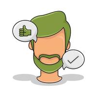 feedback customer man illustration vector