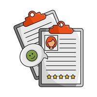 feedback customer in file illustration vector
