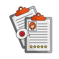 feedback customer in file illustration vector