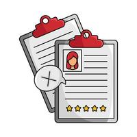 feedback customer in file illustration vector