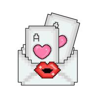 pixel love illustration vector