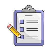 task list in clipboard illustration vector