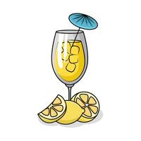 lemon drink illustration vector