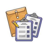 task list with mail illustration vector