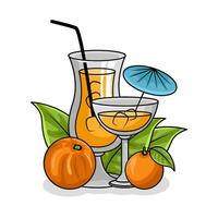 lemon drink illustration vector