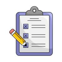 task list in clipboard illustration vector