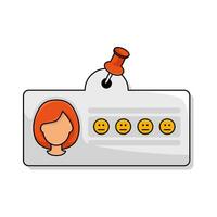 feedback customer with emoji illustration vector