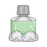 parfume  bottle  spray with smoke illustration vector