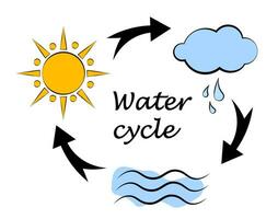 el agua ciclo en naturaleza vector