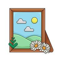 picture in frame  illustration vector