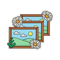 picture in frame  illustration vector