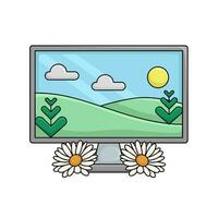 picture  in computer  illustration vector