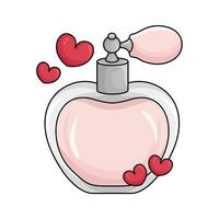 perfumar botella rociar con amor ilustración vector