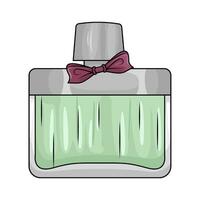 ribbon in parfume bottle spray vector