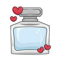 parfume bottle spray with love illustration vector