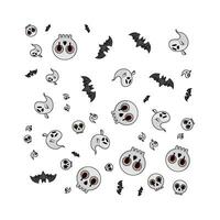 pattern halloween illustration vector