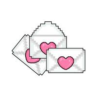 pixel love illustration vector