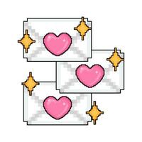 píxel amor ilustración vector