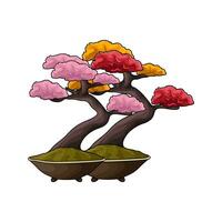bonsai plant in pot  illustration vector
