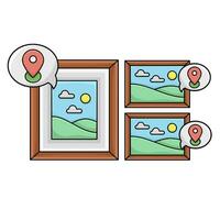 picture with location  illustration vector