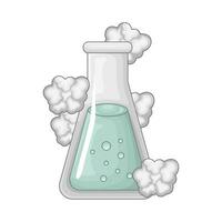 laboratory smoke potion bottle illustration vector