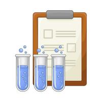 laboratory potion bottle with file illustration vector