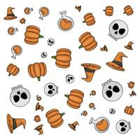 halloween pattern illustration vector