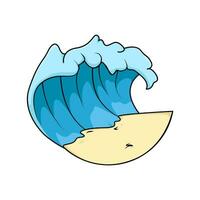 mar ola ilustración vector